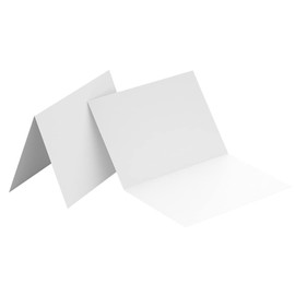 Reskid 100-Pack Of Heavyweight White Blank Cards - 10x16 Scored To 8x10 Greeting Cards - 110lb Cardstock - Printable Note Cards (8x10, inches)