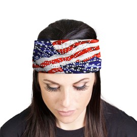 Milwaukee Leather | Bling Designed Wide Headbands-Headwraps for Women Biker Bandana - One Size