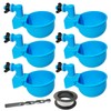 Large Blue Automatic Chicken Waterer Cups DIY Poultry Chicken Waterer