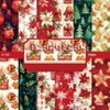 24 Sheets 6'' x 6'' Christmas Holiday Scrapbook Paper One