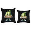 Team Honeydew Melon, Melon Mascot, Funny Fruit Vegetable Throw Pillow