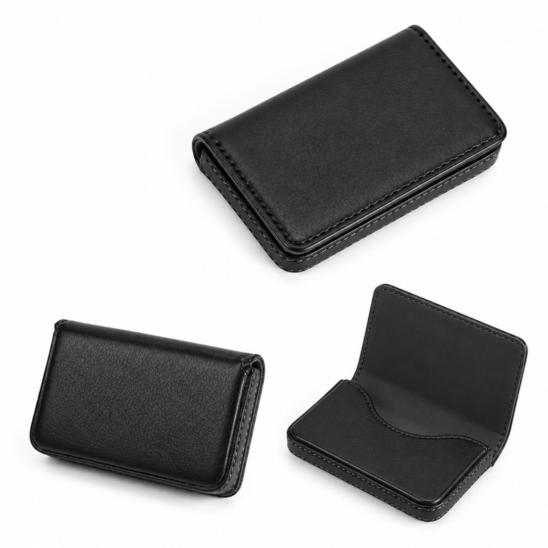 PU Leather Card Holder for Business & Credit Cards –