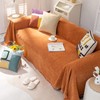 VClife Chenille Caramel Couch Cover Soft Boho Rust Pumpkin Style