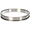 De Buyer Circular Tart Frame with Rolled Edge, Stainless Steel,