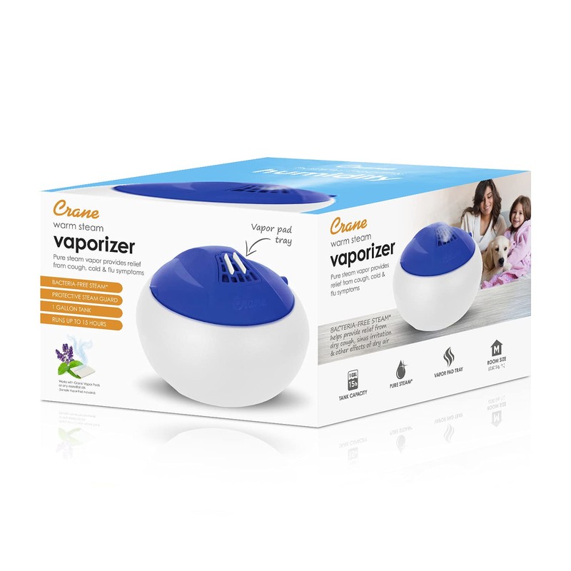 Crane Pure Steam Vaporizer, 1.0 Gallon, Filter Free, Whisper Quite,