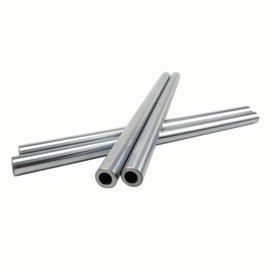 Mssoomm Linear Motion Shaft Rod Guide D 12mm x L 7.87 inch / 200mm 4Pcs, Hollow Rod D 12mm Inner Hole 6mm Smooth Steel Case Hardened Chrome Plated for 3D Printer, DIY, CNC - h7 Tolerance