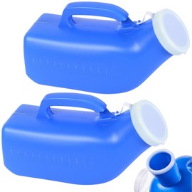 2Pcs Pee Bottle for Men, Urine Bottles Male Spill Proof, 1200ml Wee Bottle for Men with Lid, Mens Urine Bottles Spill Proof in Bed, Suitable Home Hospitals and Camping Travel
