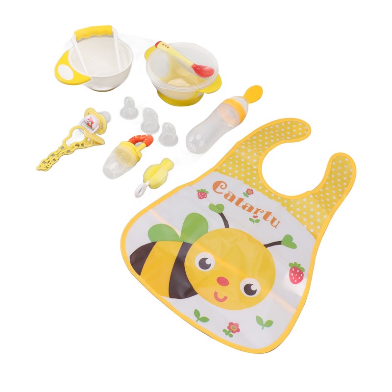 Baby Feeding Set Safe PP Silicone Compact Space Saving Discomfort