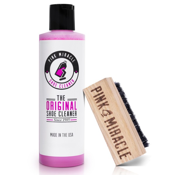 Pink Miracle Shoe Cleaner Kit Bottle Fabric Cleaner for Leather,