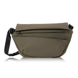 Mustache JVD-0461 Men's Shoulder Bag, Plastic Bottle Storage, Cold Insulation, B5 Storage, Rubberized Synthetic Leather, Khaki