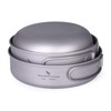usharedo Camping Titanium Pots Set Titanium Bowl Set Outdoor Cookware