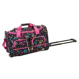 Rockland Rolling Duffel Bag, Peace, 22"