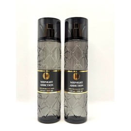 Bath and Body Work Midnight Addiction Fine Fragrance Mist, 8 fl oz, Ripe Plum and Almond Flower Scent, 2 Pack