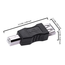 DSYJ DSYJ-01252 USB Type A Female to USB Type B Male Adapter (USB_A_F-USB_B_M)