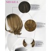 Layered Bob Wig with Curtain Bangs,Dirty Blond
