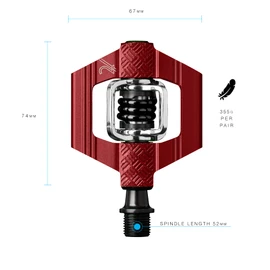 Crank Brothers Lightweight Binding Pedal Candy 2 Red