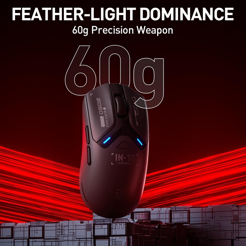 INPHIC IN10P Wireless Gaming Mouse, Tri-Mode 2.4G/ USB-C Wired/Bluetooth PC