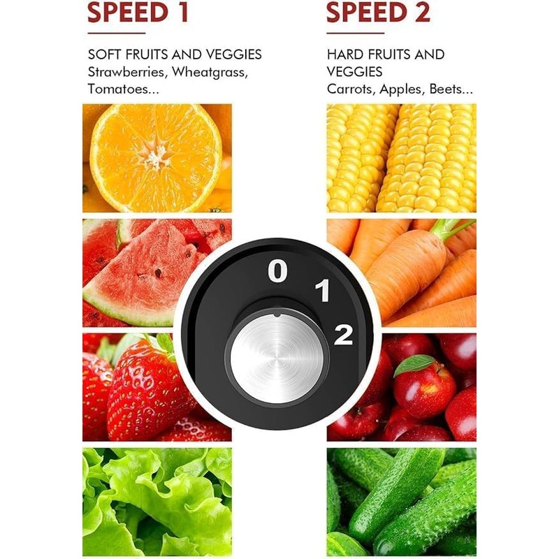 AZEUS Juicer - Centrifugal Juicer Machine, 400W Juice Extractor with