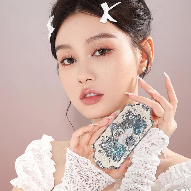 Flower Knows Swan Ballet Six-Color Makeup Palette,Eyeshadow,Blush,Highlighting & Contour All-in-One