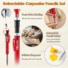 Hiboom Carpenter Pencils with Retractable Holder, Deep Hole Marker Construction