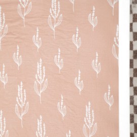 GRSSDER Soft Muslin Crib Sheet 1 Pack, 100% Cotton Crib Sheets for Boys and Girls, Fit Standard Crib Mattresses 52" x 28"Safe and Snug, Stylish Cute Wheat Print