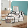Healeved 6pcs Clear Travel Bag Set Portable Toiletry Cosmetic Organizer