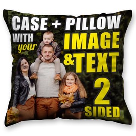 lepni.me Personalisierte Kissenbezug mit Kissen Inklusive | Benutzerdefinierte Kissenhülle | Beiden Seiten Druck von Foto Name Nachricht | Perfekt für Schlafzimmer Wohnzimmer