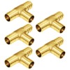 Joywayus 5PCS 5/8" Hose Barb, Tee T 3 way Union