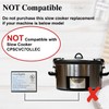 Oval Slow Cooker Pot Replacement, Compatible with CrockPot slow cooker