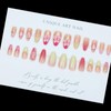 Summer Press on Nails Almond Flower Fake Nails Medium with