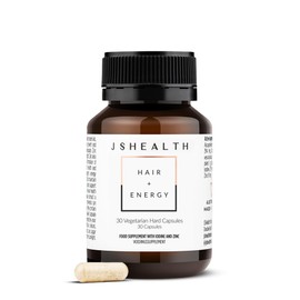 JSHealth Vitamins Hair and Energy Formula Hair Growth Vitamins | Hair Vitamins for Women and Men | Zinc and Iodine Hair Supplements for Hair Growth | Hair Loss Supplements | (30 Capsules)