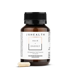 JSHealth Vitamins Hair and Energy Formula Hair Growth Vitamins | Hair Vitamins for Women and Men | Zinc and Iodine Hair Supplements for Hair Growth | Hair Loss Supplements | (30 Capsules)