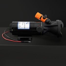 RecPro RV Portable Macerator Pump for Black Water Tank | 12GPM Sewage Grinder | 12V Toilet Waste Transfer System