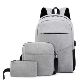 3pcs Backpack Set Women Men Laptop Backpack Shoulder Bag Small Pocket for Travel School Business Work College Fits Up to 15.6inches