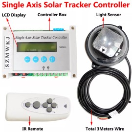 SZMWKJ Single/Dual Axis Electronic Solar Tracker LCD Controller +Relay Extension Module - Single Axis System, Need