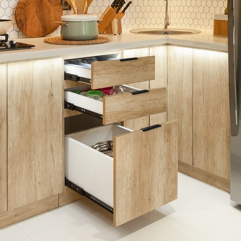 Ravinte 20 Pack Finger Pulls for Cabinets 128mm/5 Length Black