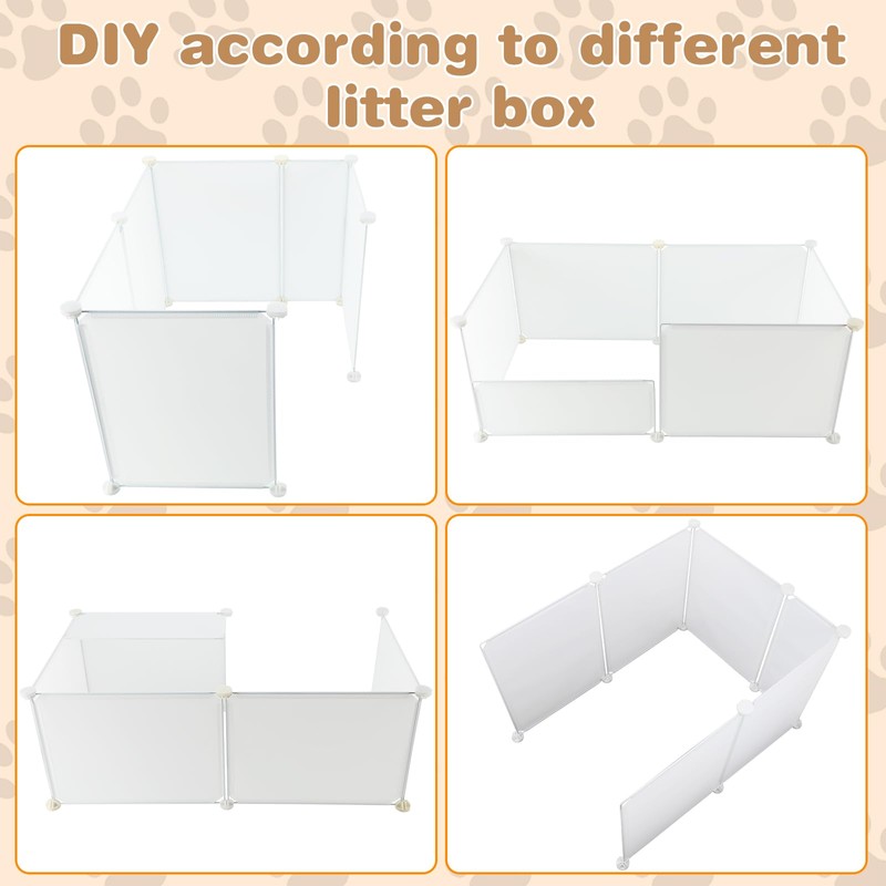 FHTONGE Extra Large Cat Litter Box Enclosure, Splash Guard and