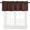 Hokiten Brown Leather Texture Window Valance Curtains, Window Treatment for
