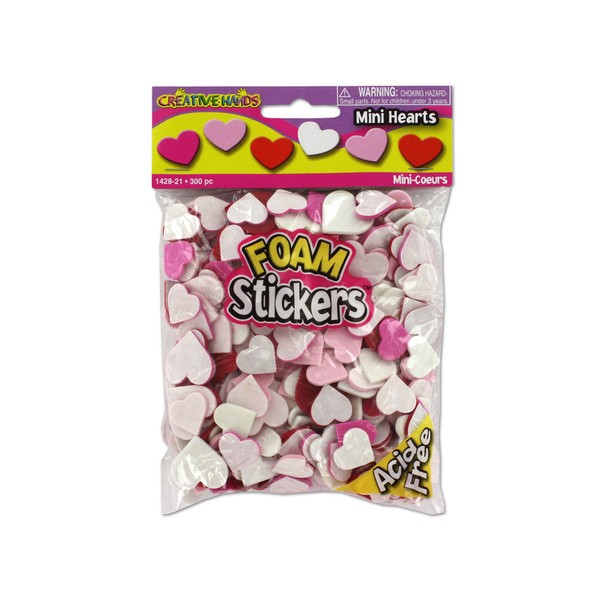bulk buys Kole Imports CC512 Foam Heart Stickers