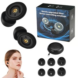 Tapones Auditivos para Dormir,Tapones para Oídos Concierto,Tapones Oidos de Silicona,Profesionales de Oídos con Cancelación de Ruido 45d,Protectores Auditivos con 6 Earplugs y Caja de regalo