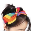 Pokinge 3pcs Rainbow Colour Bandanas Headband and Rainbow Crystal Duckbill
