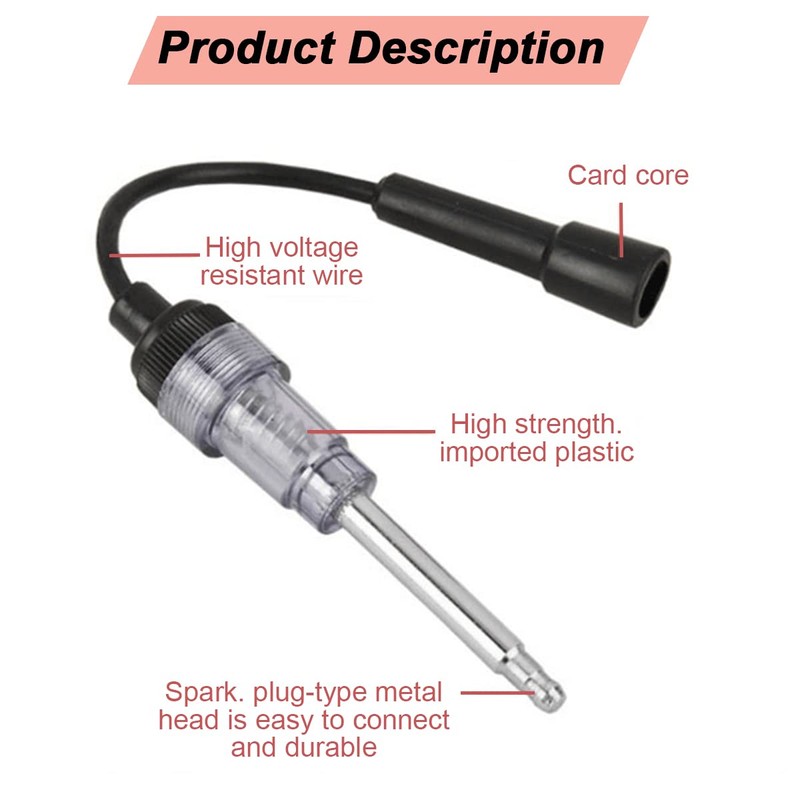 CGEAMDY Ignition System Continuity Tester, Spark Plug Tester, Inline Ignition