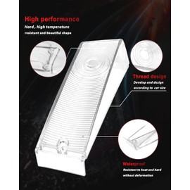 MODIPIM 2 Clear Front Turn Signal Light Kit For Ford F100 F250 F350 1970-1972,Replace OEM Front Parking Lamp Housing Kit