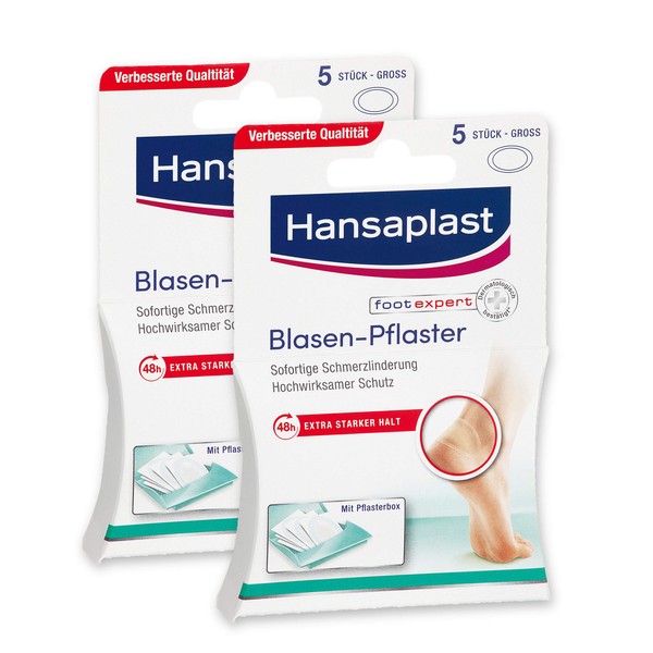 Hansaplast SOS Blister Plasters Pack (2 Packs of 5 (Large))
