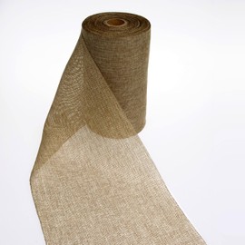Deko As Shabby Chic table runner in linen look, polyester, odourless, beige, 20 cm x 5 m, 25