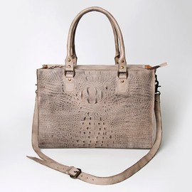 American Darling Briefcase Bag Crocodile Embossed Genuine Leather Western Women Bag Handbag Purse | Briefcase Bag for Women | Cute Briefcase Bag | Briefcase Purse | Travel Briefcase Bag | Briefcase