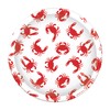 Beistle Crab Paper Plates, 9″ White Plates with Red Crab