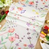 Spring Table Runner 72 Inches Long, Flower & Butterfly Table