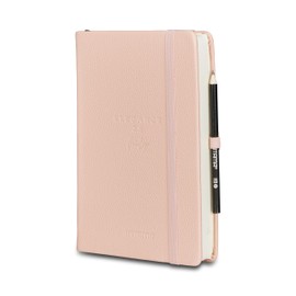 Mitama Elegance Daily Diary in Pink Faux Leather 12 Months - January to December 2025-366 Pages + 66 Extra Contents Pages - 15 x 21 cm Hardcover