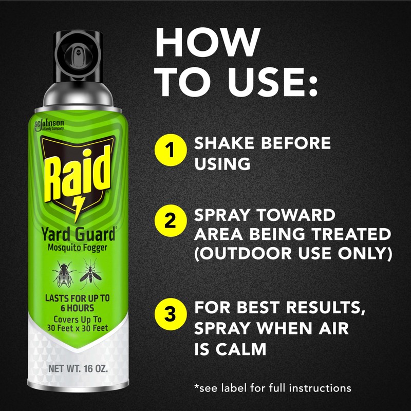 Raid Yard Guard Mosquito Fogger, 16 oz